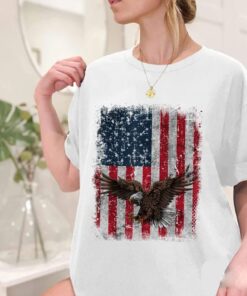 4th Of July Shirt, Eagle 4th of July USA Flag American Patriotic Men Women Shirt