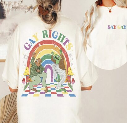 Say Gay Shirt, Frog Toad Say Gay Rights Tee