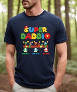 Personalized Super Daddio Game Shirt, Custom Kids Name Dad Shirt, Funny Father's Day Daddio Shirt