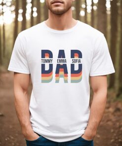 Custom Dad Shirt, Dad Shirt With Kids Names, Father's Day Gift, New Dad Shirt