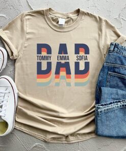 Custom Dad Shirt, Dad Shirt With Kids Names, Father's Day Gift, New Dad Shirt