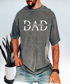 Custom DAD T-shirt, Custom Dada Shirt with Children Name, Personalized Dad Shirt