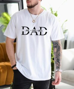 Custom DAD T-shirt, Custom Dada Shirt with Children Name, Personalized Dad Shirt