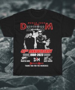 Depeche Mode Shirt, World Tour 2023 Depeche Mode 43rd Anniversary 1980-2023 Tee