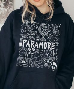 Paramore Doodle Art Shirt, Vintage Paramore Comfort Colors Shirt, Paramore Tattoo Tour 2023