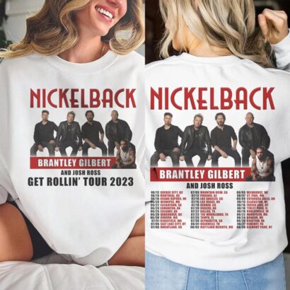 Nickelback Band Music Shirt, Nickleback Get Rollin 2023 Tour Sweatshirt