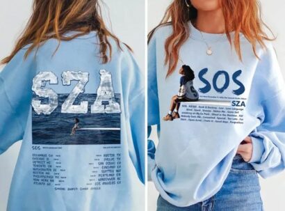 Vintage SZA SOS Shirt, SZA Tour 2023 Shirt, Sza Merch, S.O.S Album Shirt, 2 Sided S.Z.A Shirt