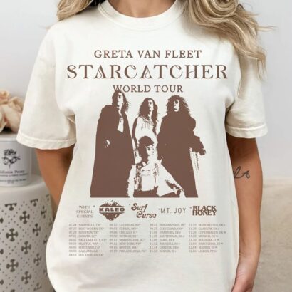 Greta Van Fleet 2023 Tour Shirt, Greta New Album Tour Shirt, Starcatcher World Tour 2023 Tshirt