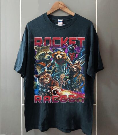 Rocket Racoon Tshirt, Guardians of the galaxy