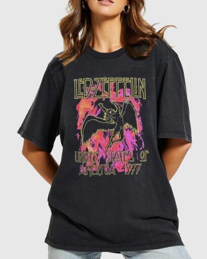 Led Zeppelin Unisex Shirt, Led Zeppelin Rock Band Tour Tee