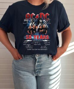 AC/DC Band Signature 50 Years Shirt, ACDC Anniversary 1973-2023 Tee