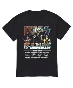 Kiss End Of The Road 50th Anniversary 1973-2023 Signatures T-Shirt, Kiss Tour Shirt, Kiss Band Shirt