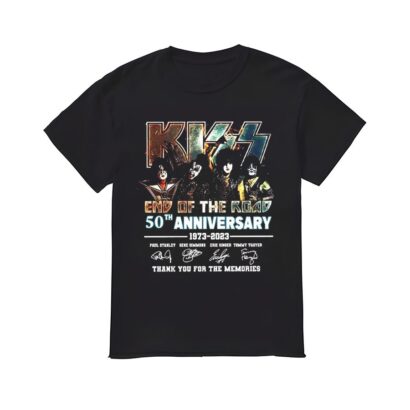 Kiss End Of The Road 50th Anniversary 1973-2023 Signatures T-Shirt, Kiss Tour Shirt, Kiss Band Shirt
