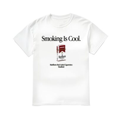 Marlboro Smoking Tobacco Shirt, Funny Ironic "Smoking is Cool" Tee