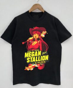 Megan Stallion Shirt, Megan Anime Cool Black T-Shirt, Megan Shirt, Music RnB Hiphop Rapper Shirt