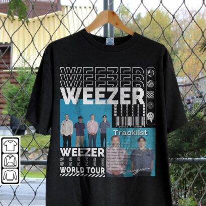 Weezer Shirt, Weezer World Tour 2023 Tickets Album Weezer Tee