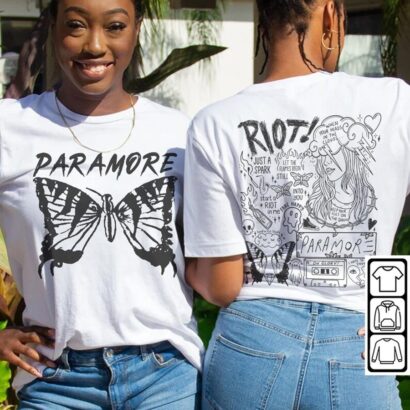 Paramore Doodle Art Shirt, 2 Side Paramore Album Lyric Merch Tee, Paramore Shirt