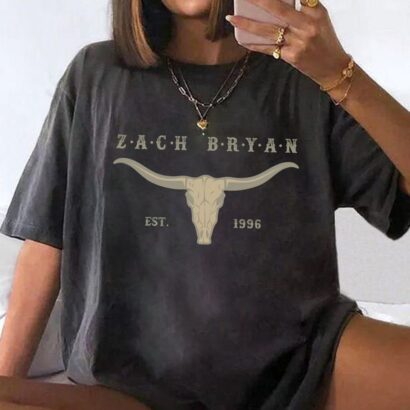 Zach Bryan EST 1996 T-shirt, Zach Bryan Bullhead Shirt, Zach Bryan Country Music comfor color shirt