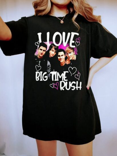 I Love Big Time Rush Fan T-Shirt, Big Time Rush Band Cant Get Enough Tour Shirt