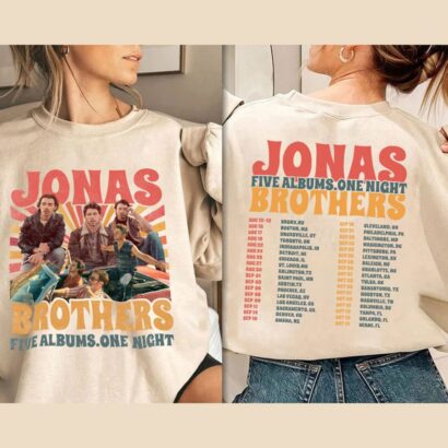 Jonas Brothers Shirt, Five Albums One Night Tour 2023 Shirt