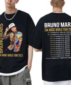 Bruno Mars 24K Magic 2 Sides Tour T-Shirt, Bruno Mars Music Shirt