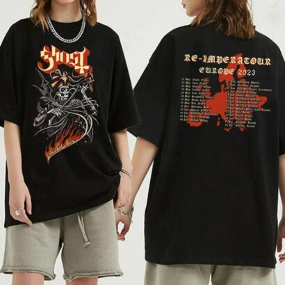 Ghost Model Five EU Tour Tee, Ghost Band Tour 2023 Merch, Ghost Band Shirt