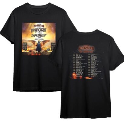 Rock Resurrection Tour Theory of a Deadman Skillet T-Shirt, Theory of a Deadman Shirt, Skillet Shirt