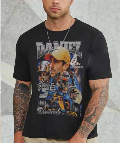 Daniel Ricciardo Shirt, Formula One shirt, Classic 90s Graphic Tee