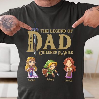 Dad The Legend Of Dad T-Shirt, Zelda Dad Shirt, Zelda T-Shirt, Zelda Link Shirt, Father Custom tee