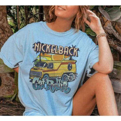 Nickelback Band Shirt, Nickelback Get Rollin Tour Shirt