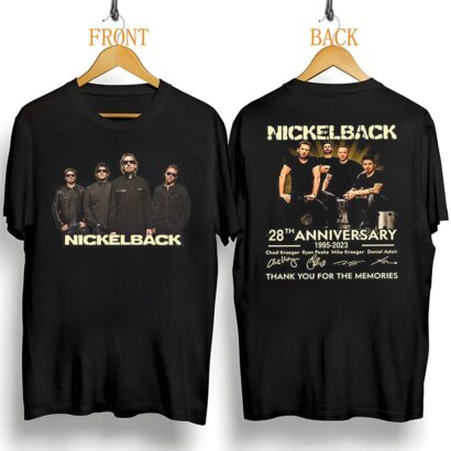 Nickelback Band Shirt, Nickleback 28th Anniversary Tee, Nickleback Get Rollin 2023 Tour Shirt