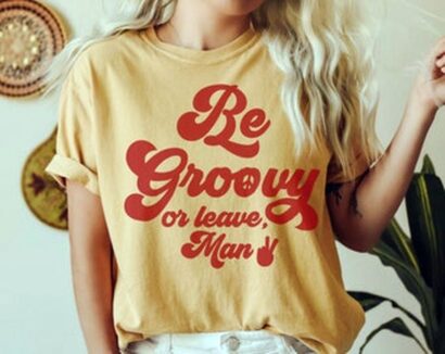 Be groovy or leave man T-shirt. Stay Groovy tee, Hippie T-shirt, Comfort Colors T-shirt