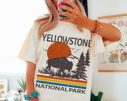 Yellowstone Tee, Yellowstone National Park T-Shirt, Hippie Tee, Comfort Colors T-shirt