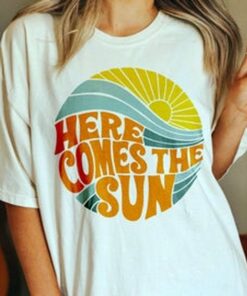 Here Comes the Sun Tee, Retro Style T-Shirt, Hippie Tee, Comfort Colors T-shirt