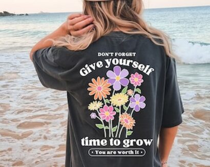 Give Yourself time to Grow Tee, Comfort Colors T-shirt, Self Love, Self Worth