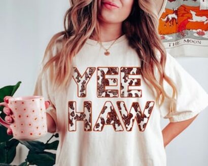 Yee Haw Tee, Yee Haw Cowboy Tee, Rodeo Cowgirl Tee, Boho Tee, Comfort Colors Tee