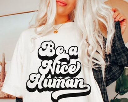 Be a Nice Human Tee, Peace T-Shirt, Hippie Tee Vintage Inspired Cotton T-shirt, Comfort Colors T-shirt