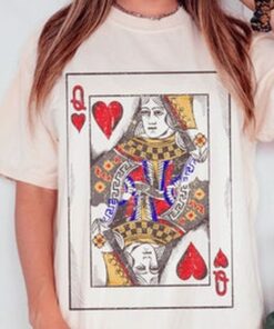 Queen of Hearts Graphic Tee Shirt, Comfort Colors Tee, Vintage Feminist Tee, Queen of Hearts T-shirt