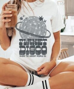 Planet Disco Shirt, Disco Tee, Comfort Colors Shirt, Retro Shirt, Disco Ball Tee, Funny Vintage Tee, Where the Groovy People go, Retro Tee