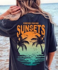 Forever Chasing Sunsets Tee, Sun Seeker T-shirt, Comfort Colors T-shirt, Beach Tee, Sunset T-shirt