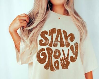 Stay Groovy Tee, Retro Style T-Shirt, Hippie, Seventies Tee Vintage Inspired Cotton T-shirt, Comfort Colors T-shirt, 70s