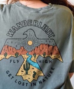 Wanderlust Tee, Free Bird Tee, Hippie Tee, Boho Shirt, Boho Tee, Comfort Colors Tee