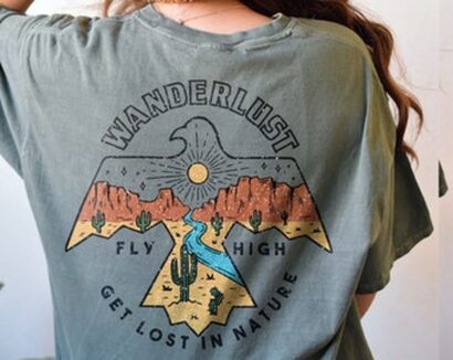 Wanderlust Tee, Free Bird Tee, Hippie Tee, Boho Shirt, Boho Tee, Comfort Colors Tee