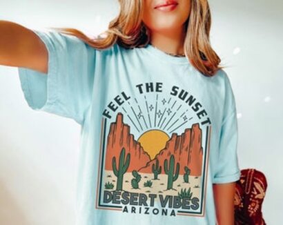 Arizona Tee, Desert Tee, Desert Vibes, Desert T-shirt, Boho Shirt,Boho Tee, Comfort Colors Tee