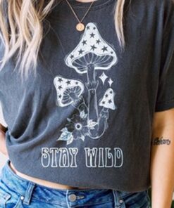 Stay Wild T-shirt, Snake Tee, Mystical T-shirt, Mushroom Tee, Celestial, Comfort Colors T-shirt