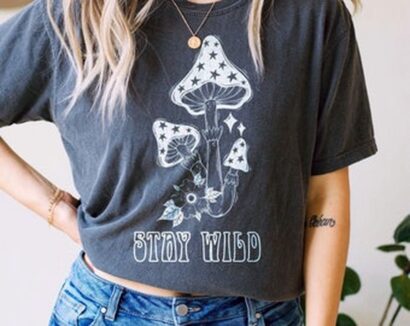 Stay Wild T-shirt, Snake Tee, Mystical T-shirt, Mushroom Tee, Celestial, Comfort Colors T-shirt