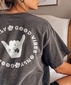 Good Vibes Only T-shirt, Hang Loose Tee Tee, 70s style, Comfort Colors T-shirt, Peace Tee, Hippie Boho Tee