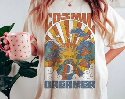 Cosmic Dreamer Tee, Peace T-Shirt, Hippie Graphic Tee, Comfort Colors T-shirt,