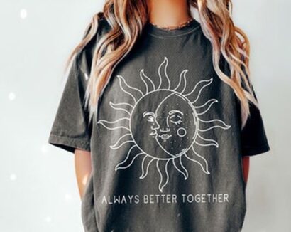 Sun and Moon Shirt, Better Together, Boho Shirt, Bohemian, Celestial, Comfort Colors T-shirt