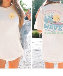 Happiness Comes In Waves Comfort Color Tees, Summer Shirt